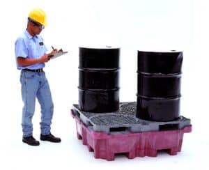 0802 – Ultra-Spill King, With Drum Pallet, With Drain Model – 4-Drum