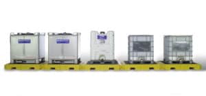 1128 – Ultra-Modular IBC Spill Pallet – 5-Tank Model