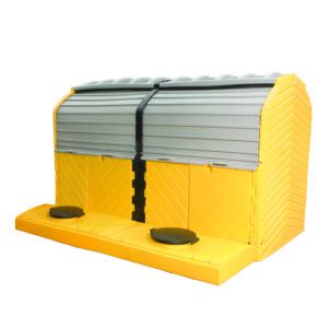 1165 – Ultra-Modular IBC Spill Pallet – 2-Tank Outdoor Model